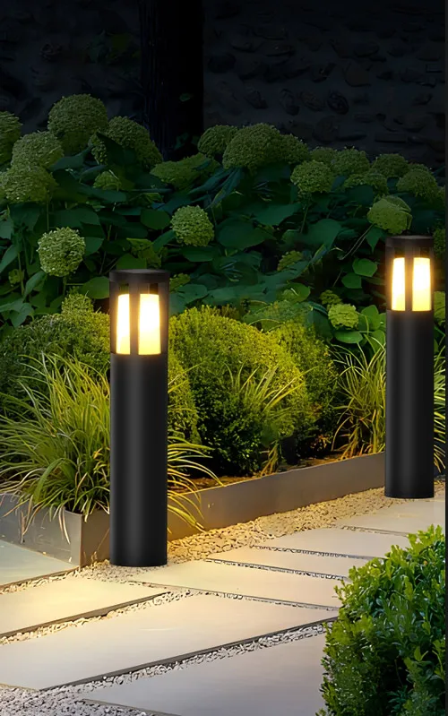 Luzes solares de chama para jardim de pátio oco