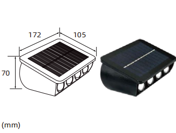 Nova lâmpada solar para parede externa