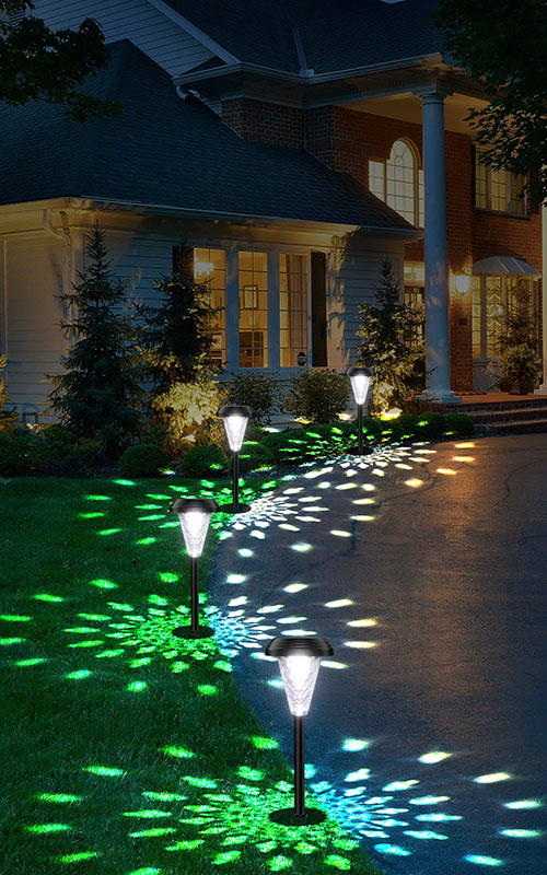 Luzes solares externas para jardim