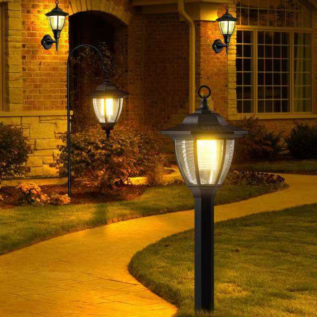 Luzes LED solares para gramado de jardim externo