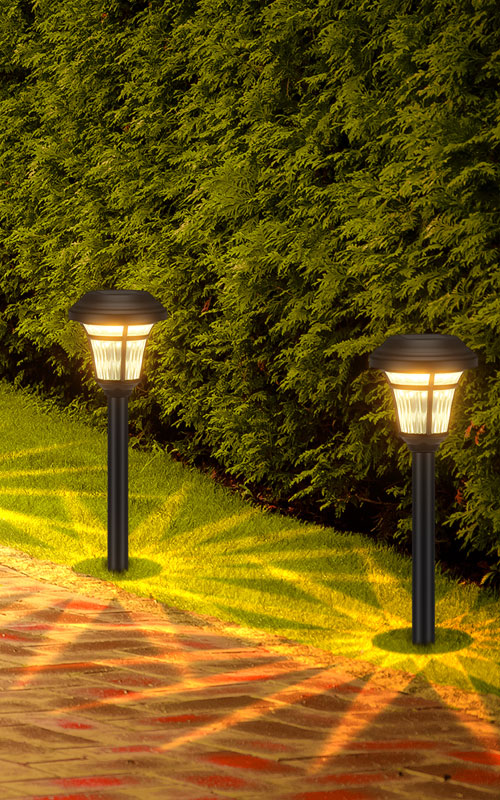 Luzes solares de caminho para luz de jardim à prova d'água ao ar livre