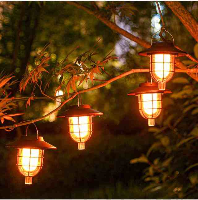 Luzes solares de jardim com chama à prova d'água