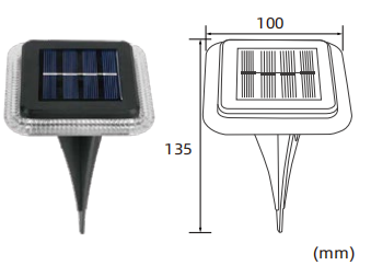 Solar com luminária de chão solar leve